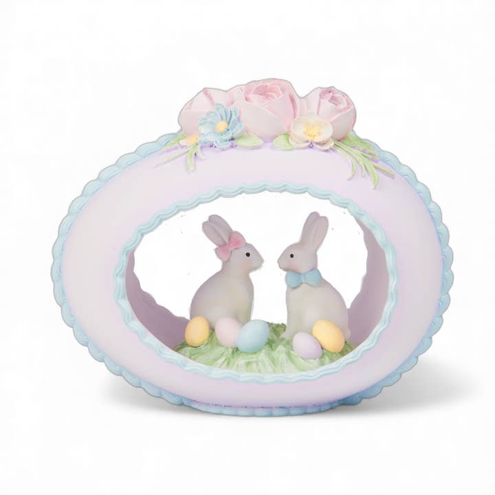 Lavender Sugar Egg with Bunnies