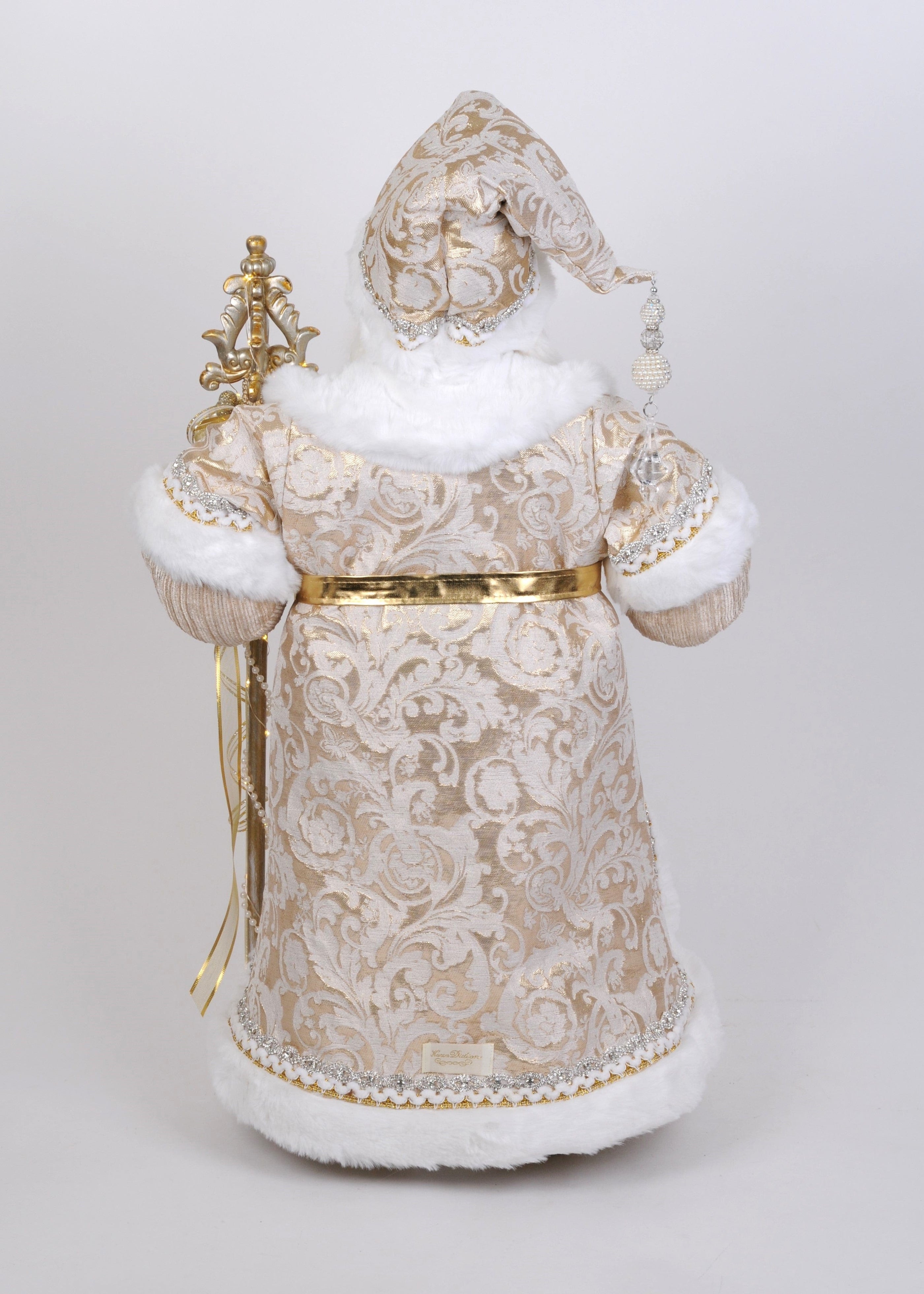Lighted Gold Couture Santa