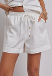 Linen Drawstring Relaxed Shorts