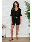 Linen Shorts in Black
