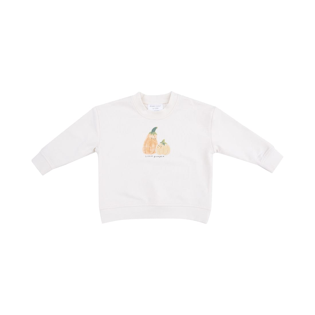 Little Pumpkin Halloween Silk Screen Drop Sleeve French Terry Sweatshirt