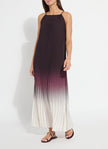 Lorena Pleated Chiffon Midi Dress in Red