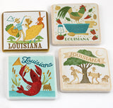 The Parish Line Vintage Louisiana Coaster - Set Of 4