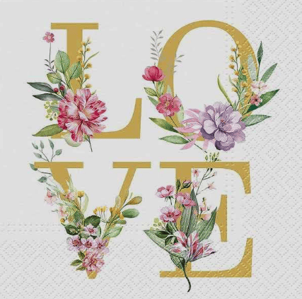 Love Power Small Napkins, 20 Pack