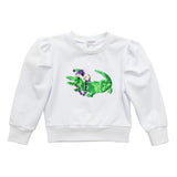 Lulu Bebe Mardi Gras Sequin Gator Tee