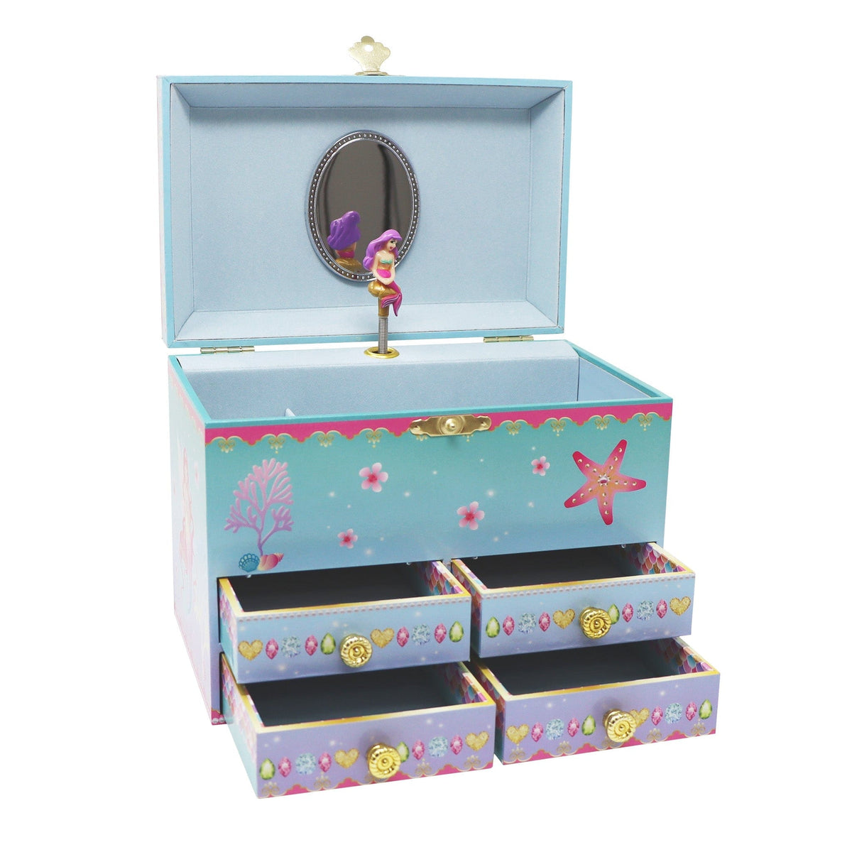 Pink Poppy Pink Poppy Shimmering Mermaid Medium Musical Jewelry Box - Little Miss Muffin Children & Home