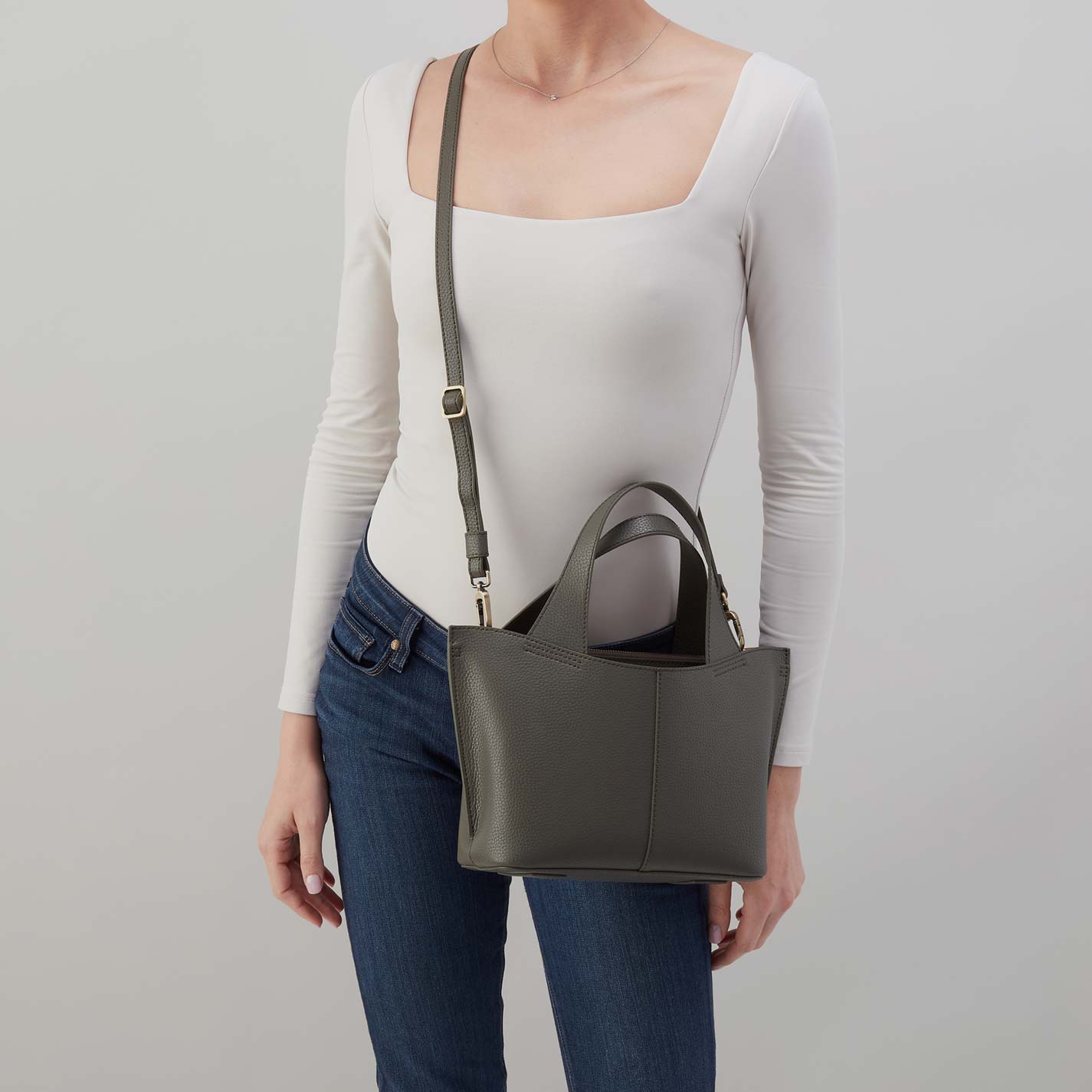 Hobo Vida Small Tote in Micro Pebbled Leather - Desert Palm - Little Miss Muffin Children & Home