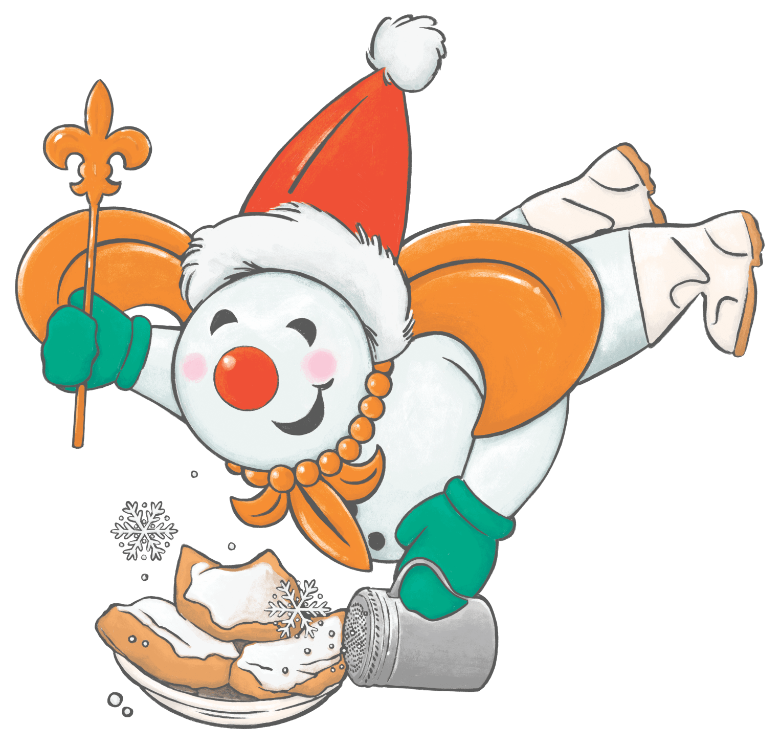 Whereable Art Whereable Art Mr Jingle Beignet Toddler Sweatshirt in Heather Grey - Little Miss Muffin Children & Home