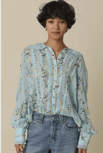 Macie Floral Pintuck Blouse