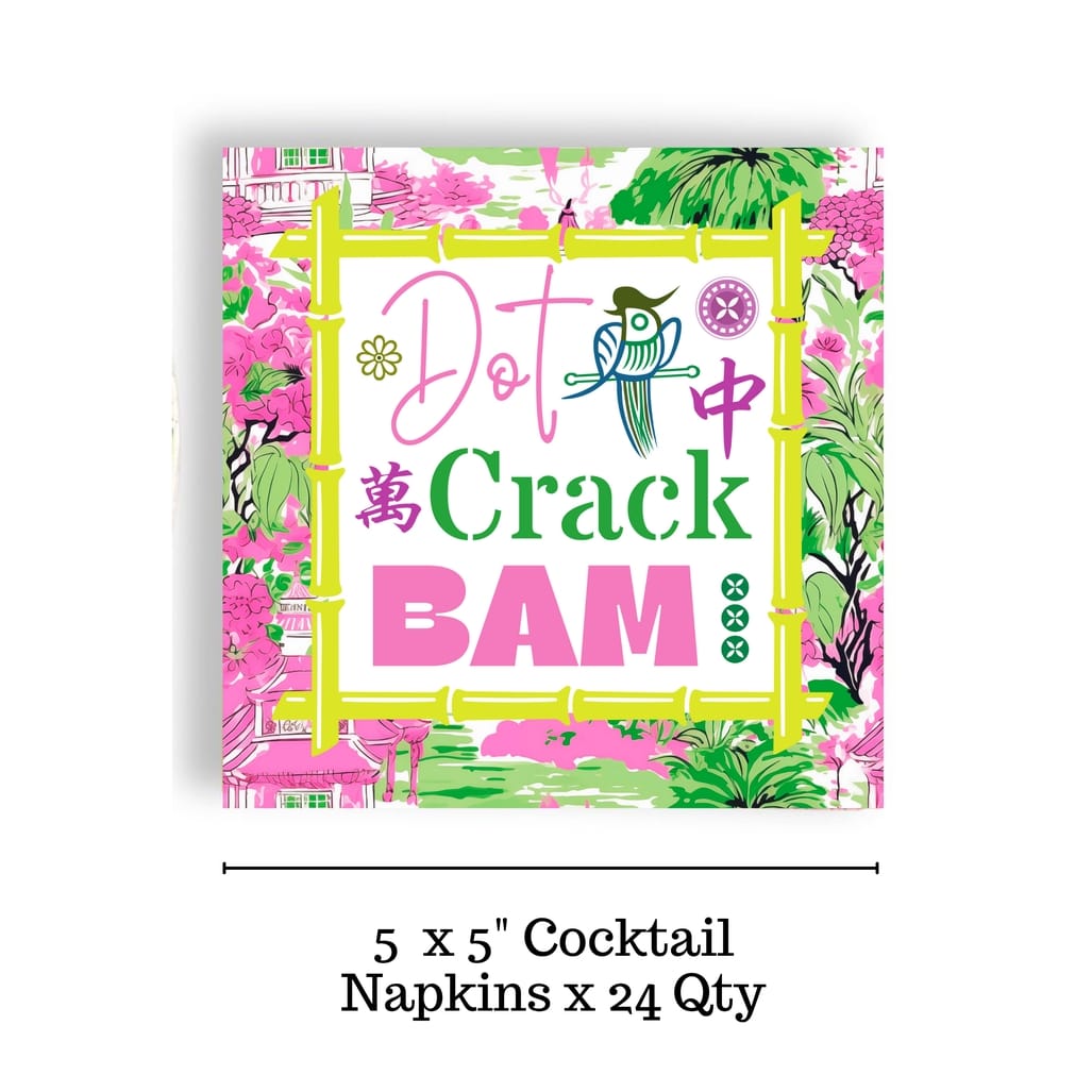 Mahjong 24ct 3-ply Cocktail Napkin