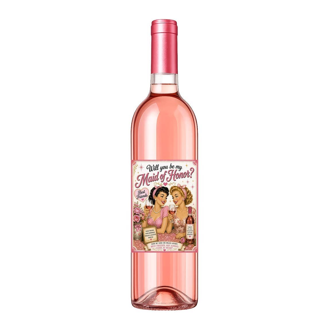 Sassy Vine Will You Be Maid of Honor Wine Label