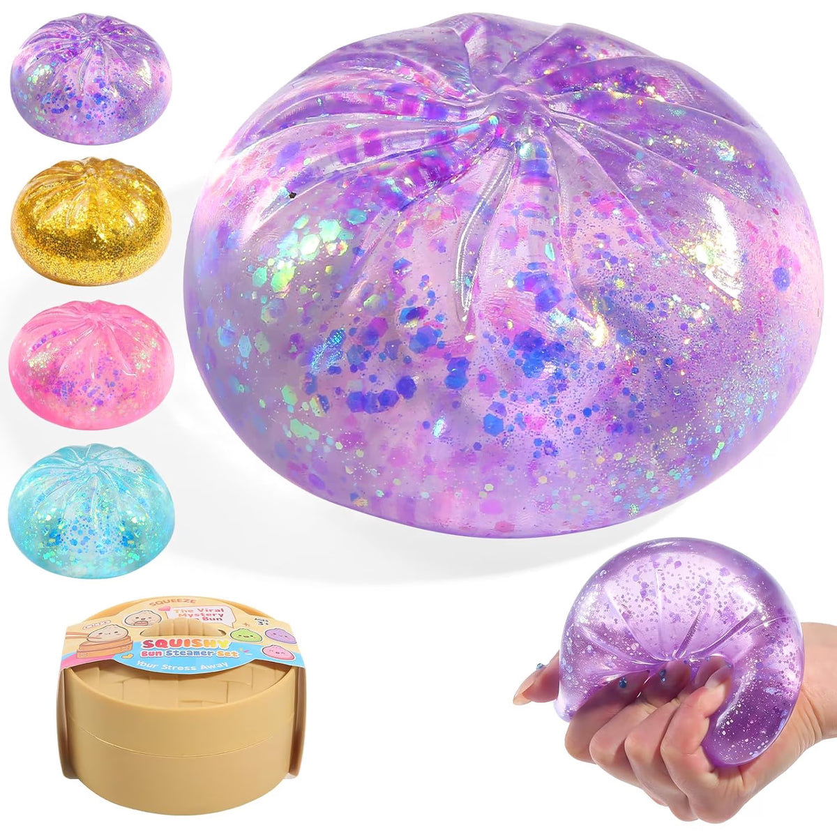 Assorted Mystery Squishy Dumpling Stress Relief Toy