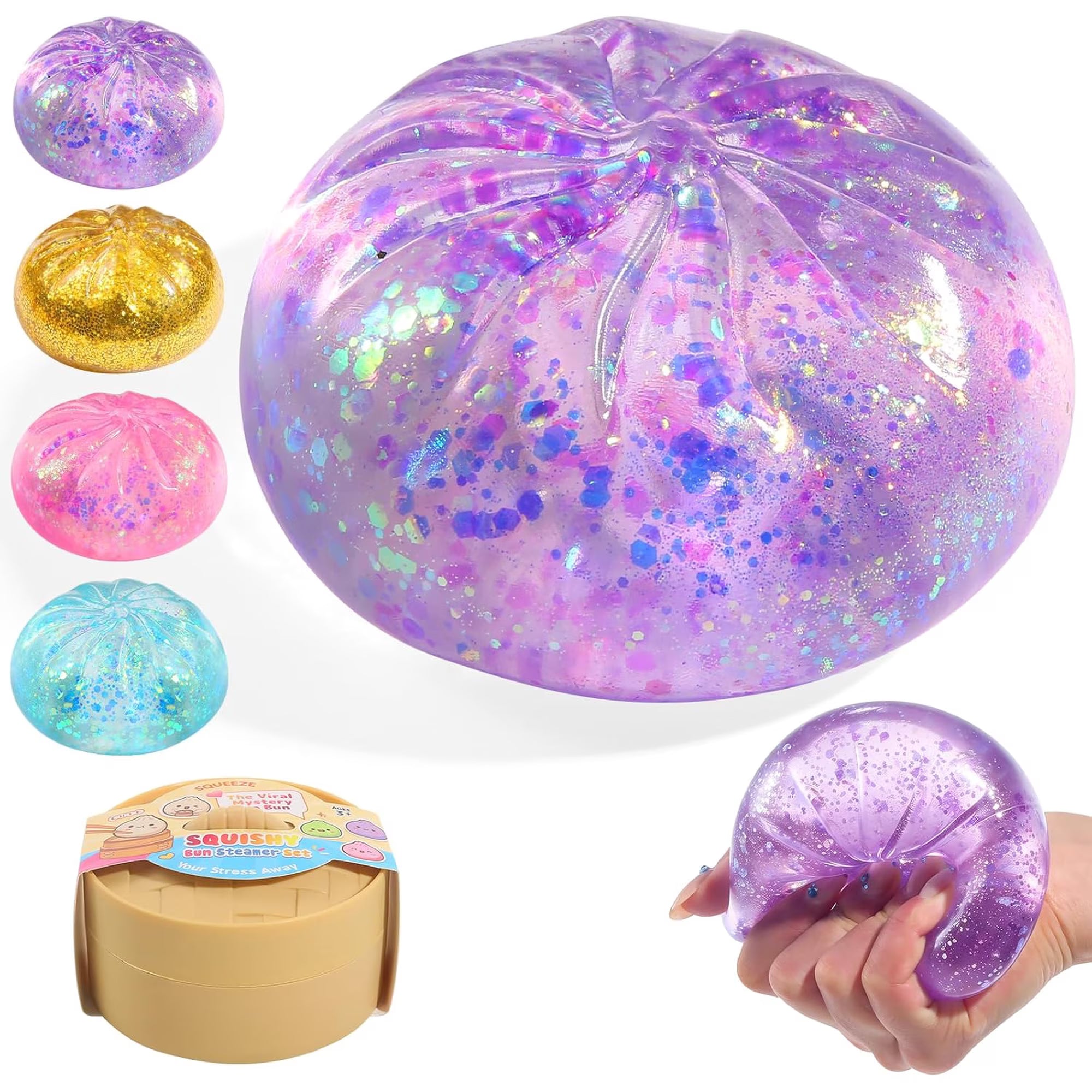 Assorted Mystery Squishy Dumpling Stress Relief Toy