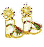 Golden Lily Golden Lily Mardi Gras Marching Boots Earrings - Little Miss Muffin Children & Home