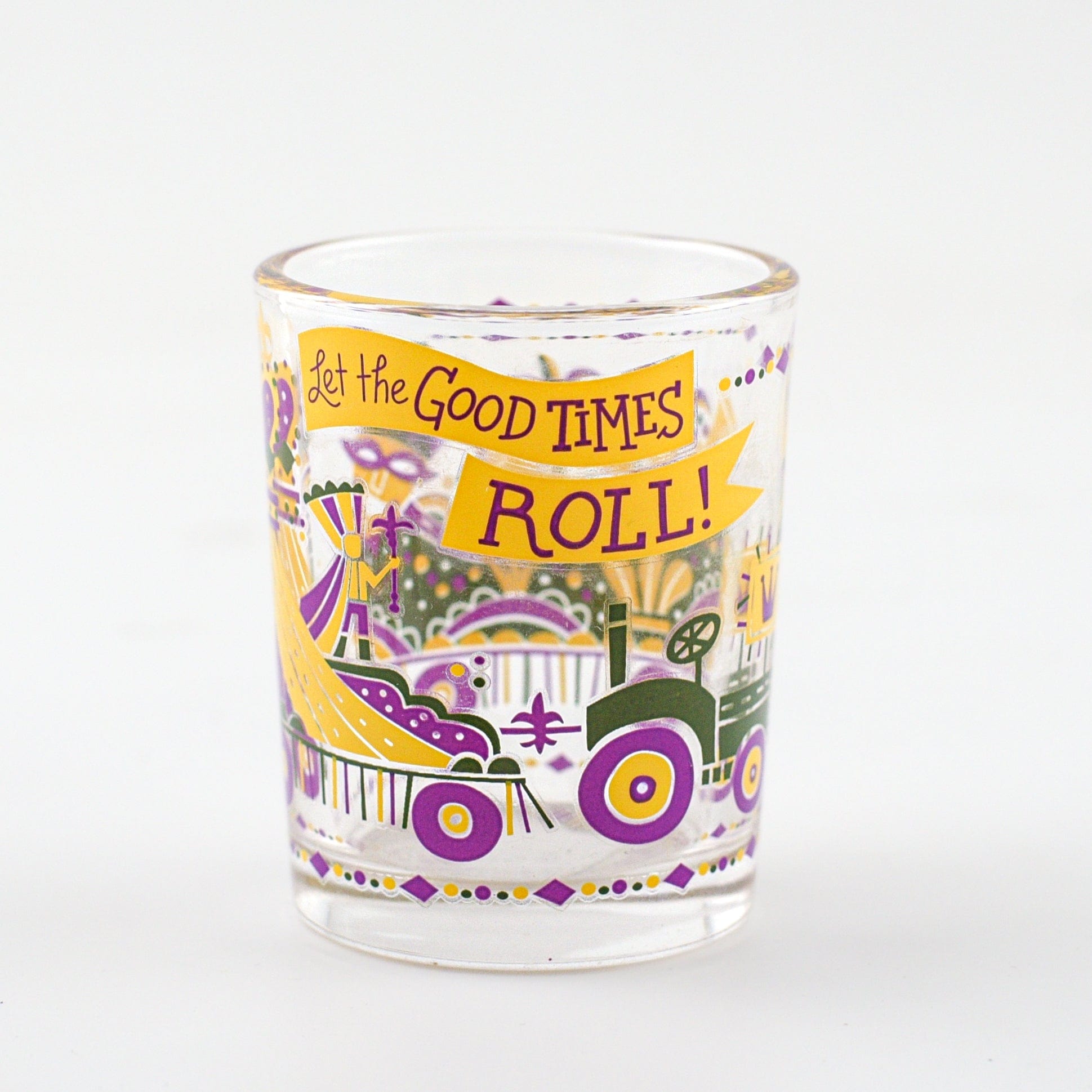 Second Line Ventures The Parish Line Mardi Gras Let the Good Times Roll Shot Glass - Little Miss Muffin Children & Home