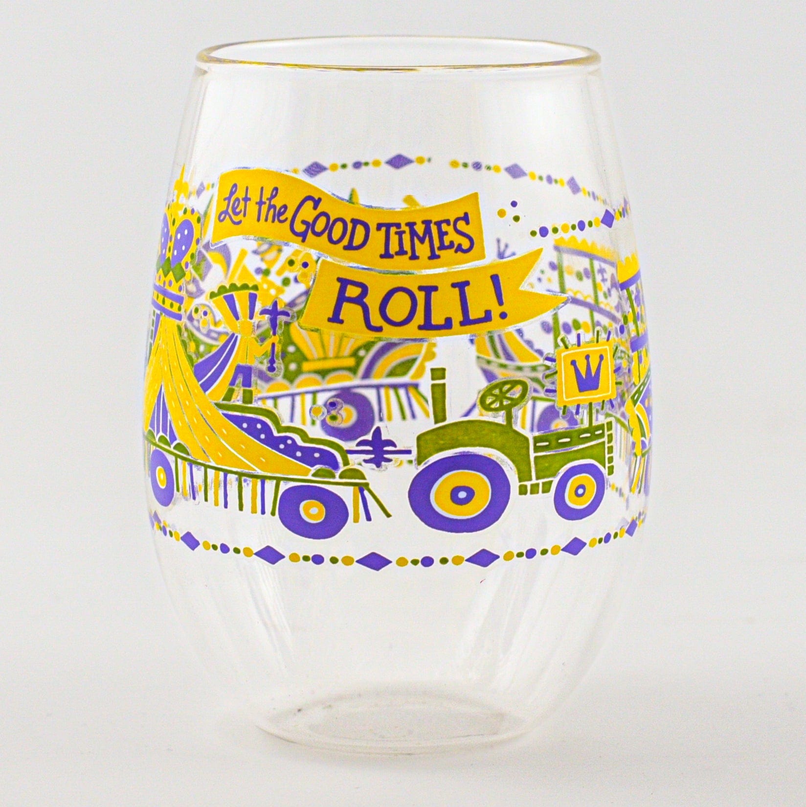 Second Line Ventures The Parish Line Mardi Gras Let the Good Times Roll Stemless Wine - Little Miss Muffin Children & Home