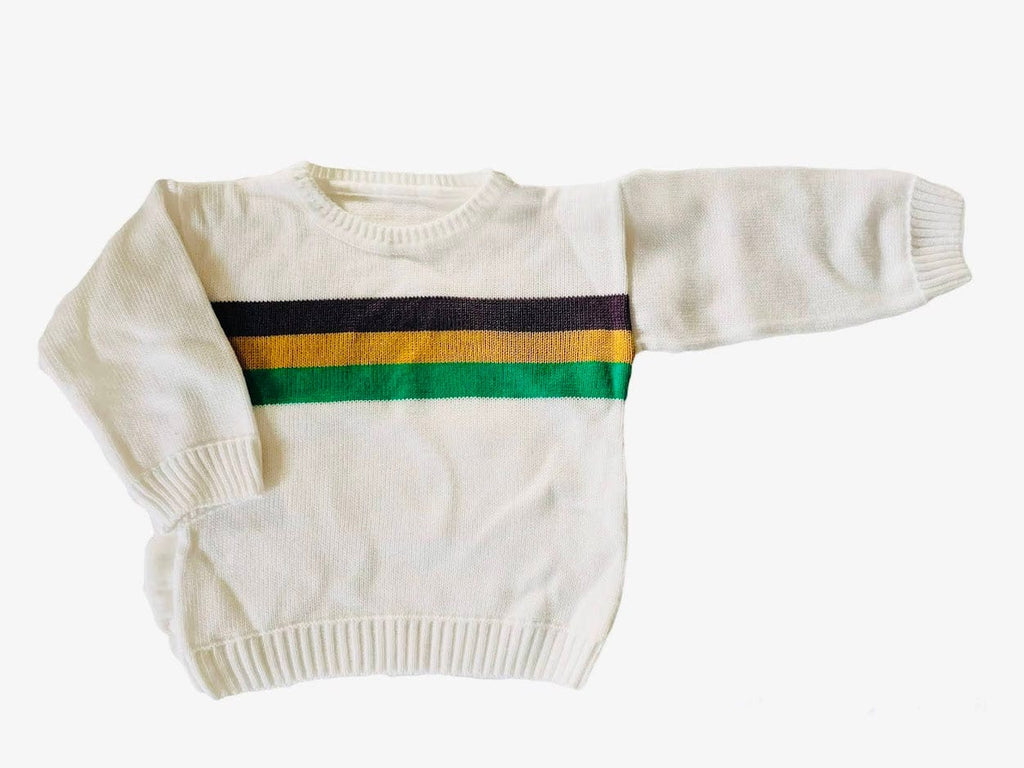 Lulu Bebe Mardi Gras Sequin Jester Hat Stripe Shirt main image 1
