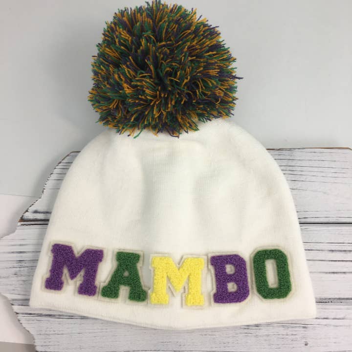 Mardi Gras Chenille Mambo Beanie