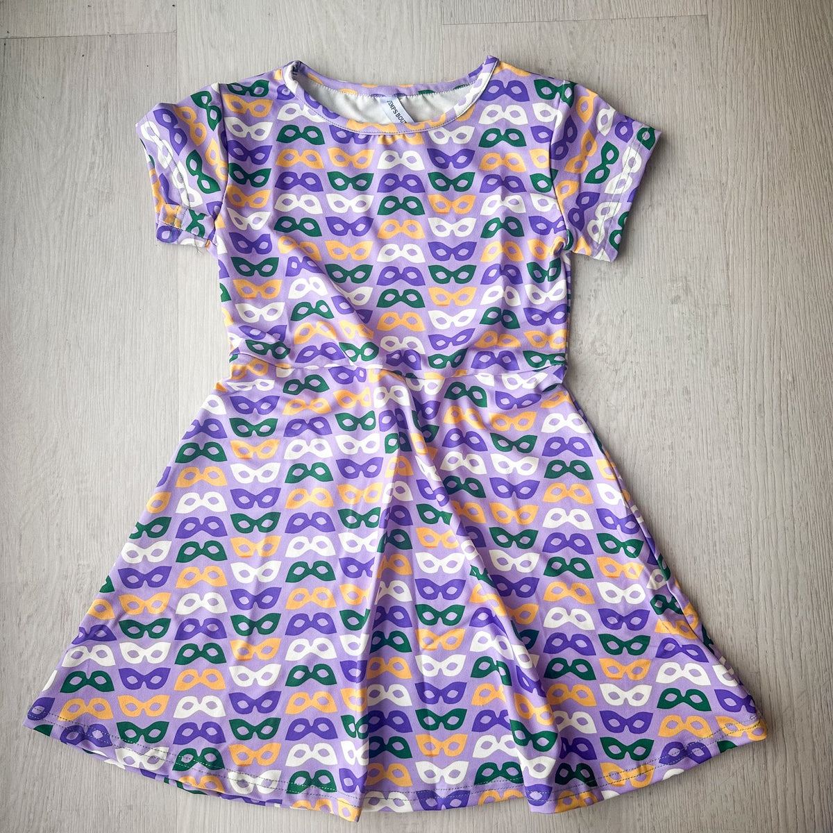 Mardi Gras Masks Lavender Charlotte Dress