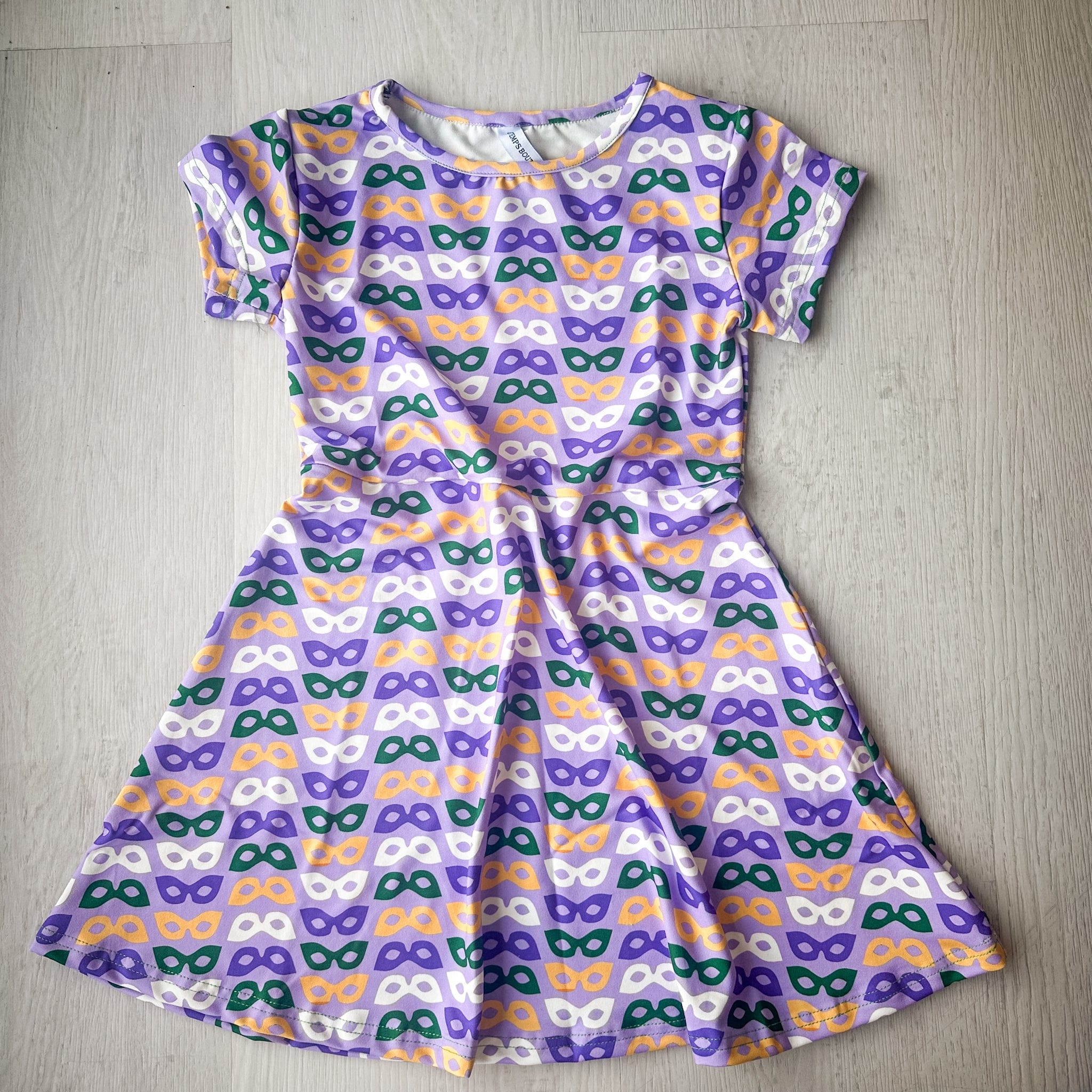 Mardi Gras Masks Lavender Charlotte Dress