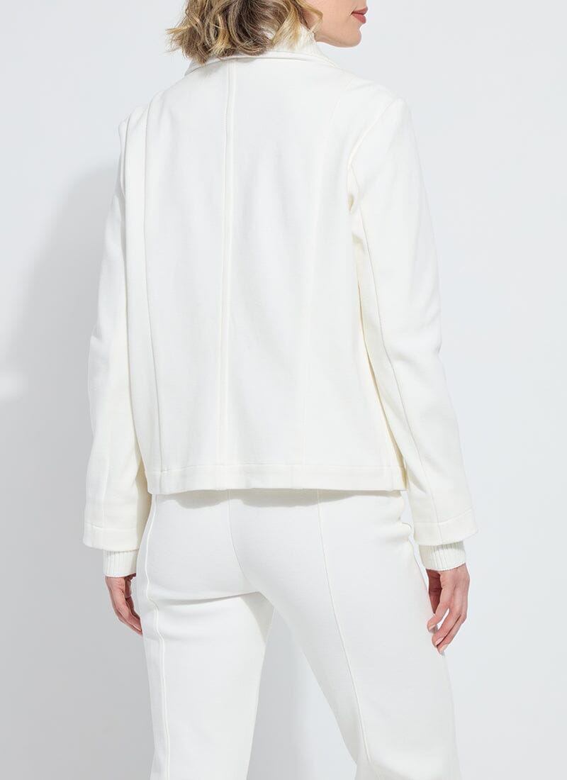 white cropped peacoat