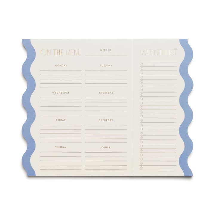 Meal Planner Notepad with Magnets - Cloud + Cream