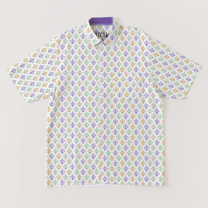 mens fleur de lis festival shirt