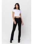 Mid Rise Flare Jegging in Black
