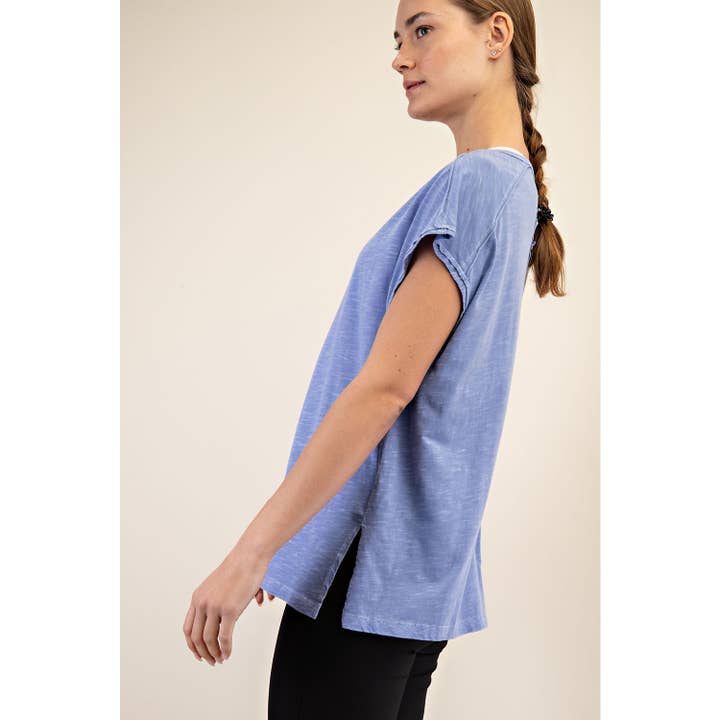light blue short sleeve t shirt