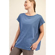 slate blue mineral wash t shirt