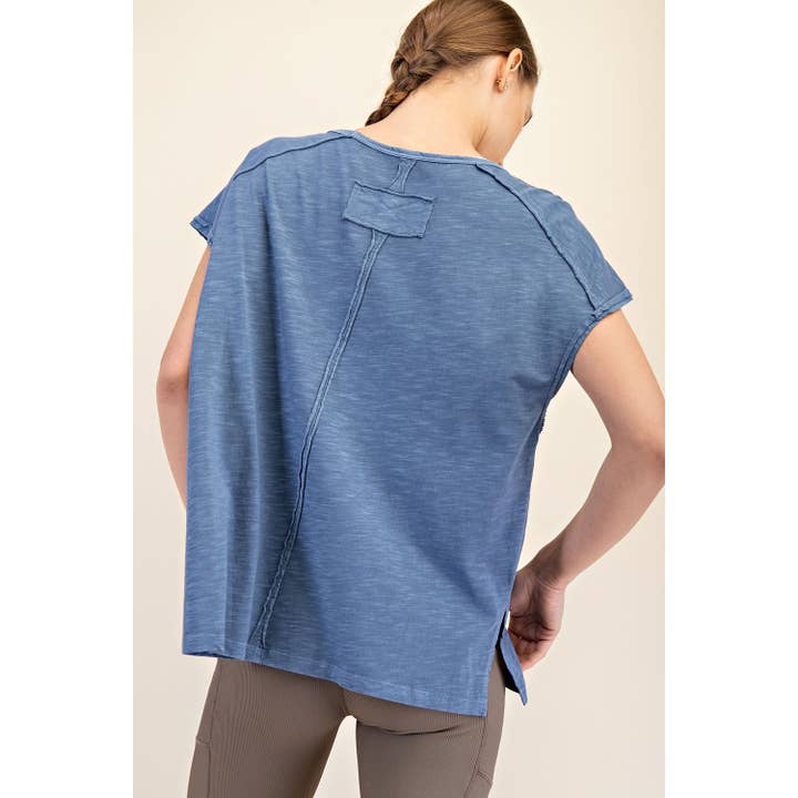 blue slate t shirt for women