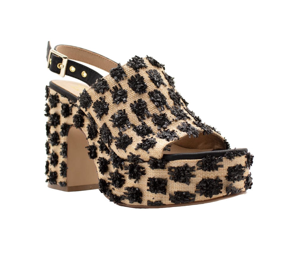 Sbicca Sbicca Womens Missoula Raffia Platform Casual Sandal in Black - Little Miss Muffin Children & Home