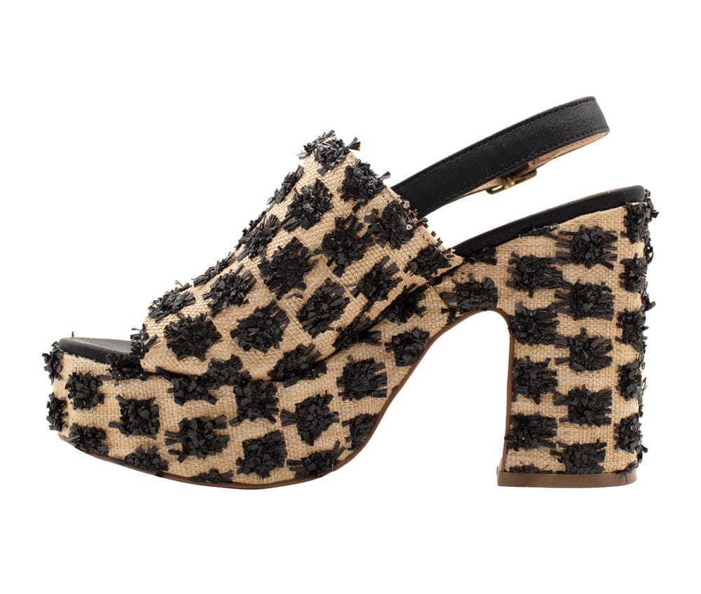 Sbicca Sbicca Womens Missoula Raffia Platform Casual Sandal in Black - Little Miss Muffin Children & Home