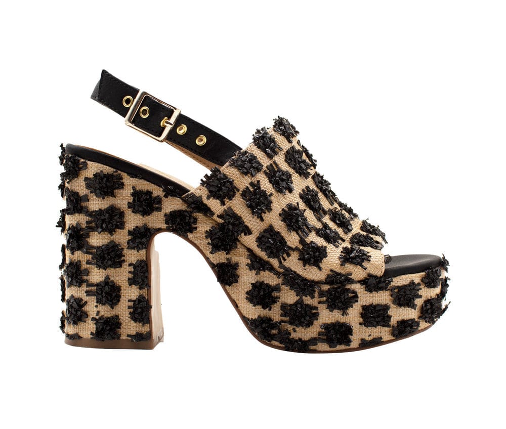 Sbicca Sbicca Womens Missoula Raffia Platform Casual Sandal in Black - Little Miss Muffin Children & Home