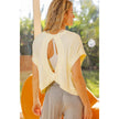 Modal Open Back Top in Lemon Chiffon