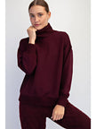 dark cherry pull over sweater