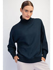 teal oversized pull over sweatshirt for women