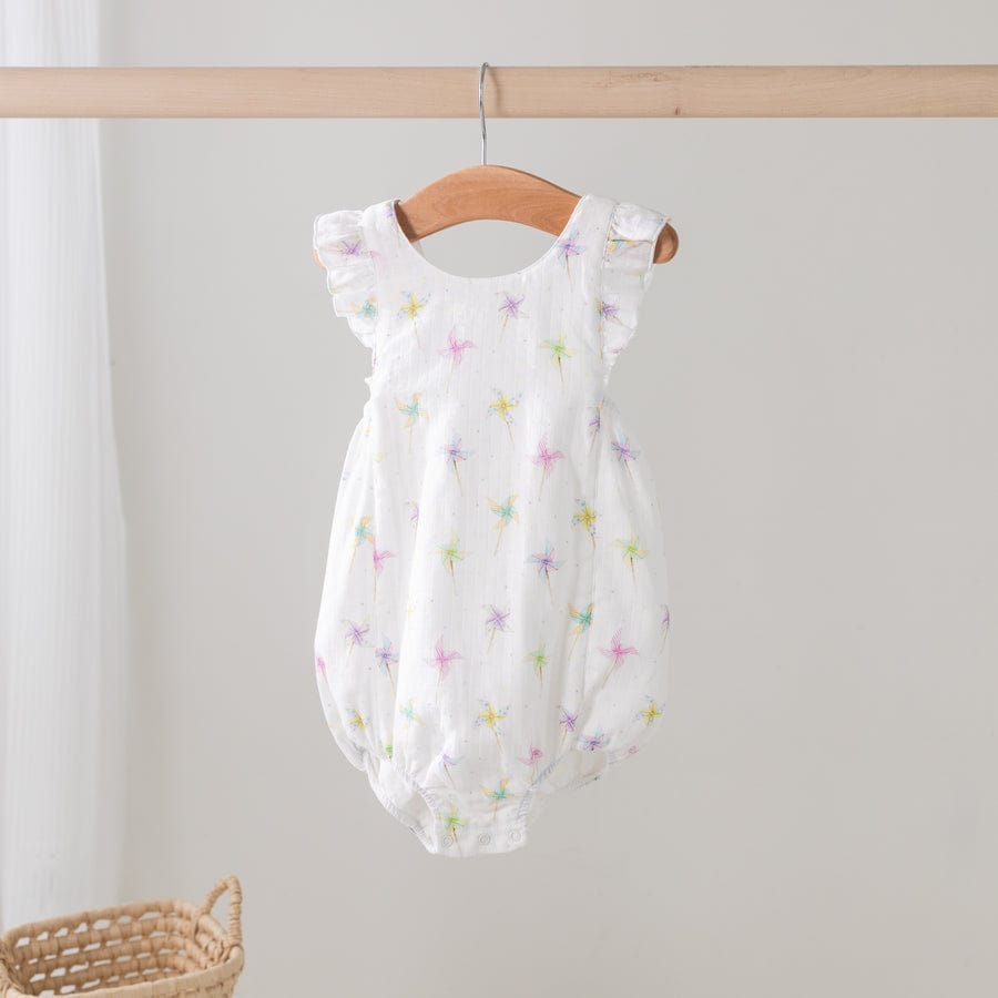Nola Tawk Nola Tawk Pinwheel Party Organic Muslin Sunsuit - Little Miss Muffin Children & Home