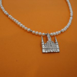 Pewter Graphics Pewter Graphics St Louis Cathedral Pearl Necklace - Little Miss Muffin Children & Home