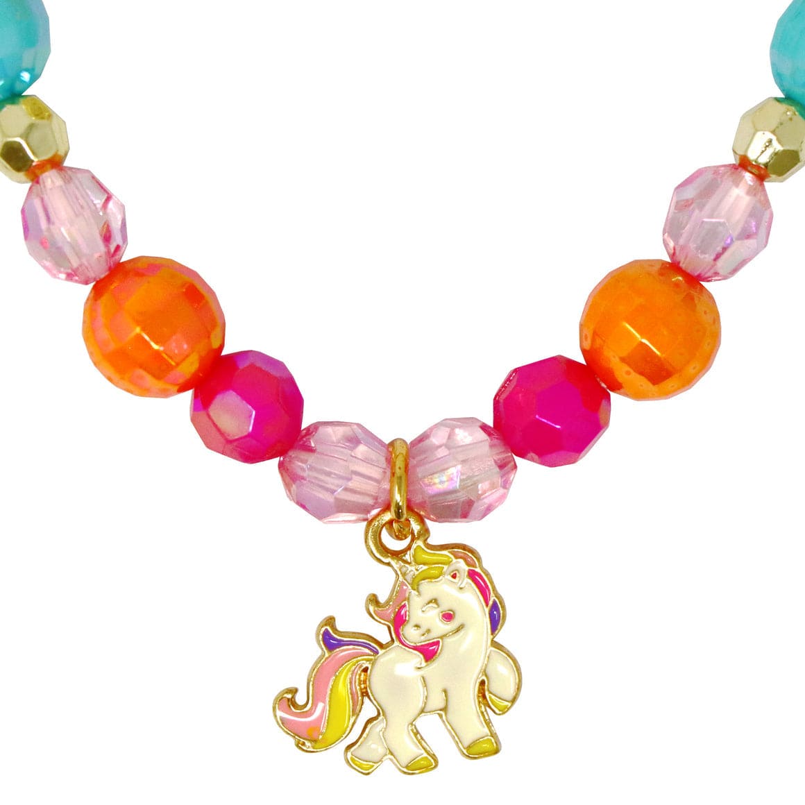 Pink Poppy Pink Poppy Unicorn Rainbow Charm Necklace and Bracelet Set - Little Miss Muffin Children & Home