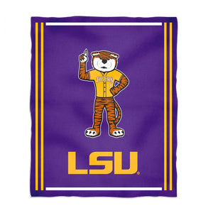 Vive La Fete Vive La Fete LSU Tigers Game Day Mascot Purple Plush Soft Minky Blanket - Little Miss Muffin Children & Home