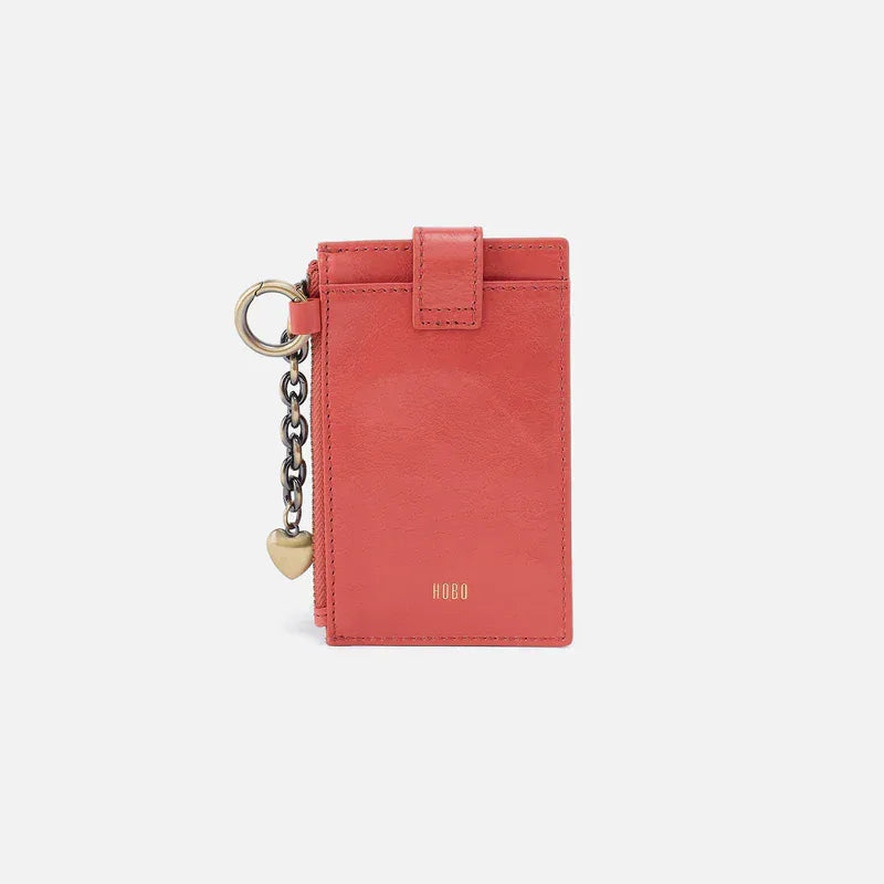 Ring Credit Card Wristlet in Polished Leather