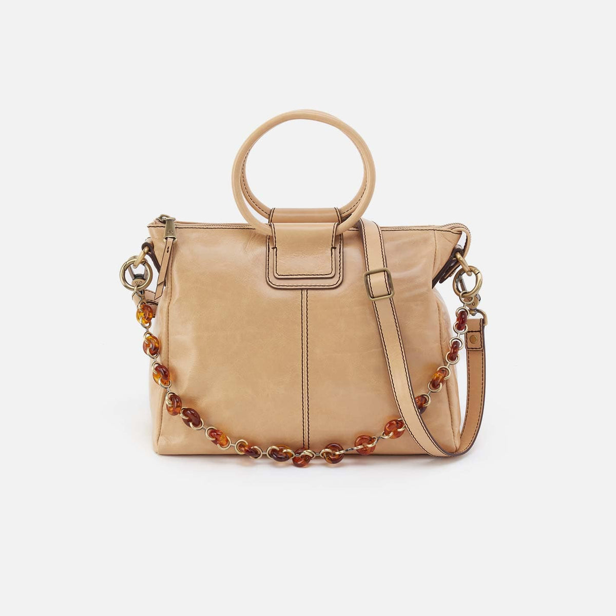 Hobo Sheila Medium Satchel in Polished Leather - Desert Sand - Little Miss Muffin Children & Home