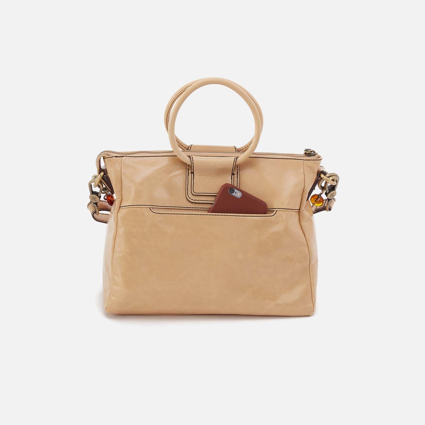 Hobo Sheila Medium Satchel in Polished Leather - Desert Sand - Little Miss Muffin Children & Home