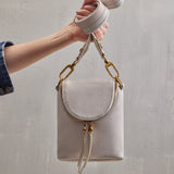 Hobo Hobo Fern Crossbody in Pebbled Leather White with Multi Stitch Guitar Strap - Little Miss Muffin Children & Home