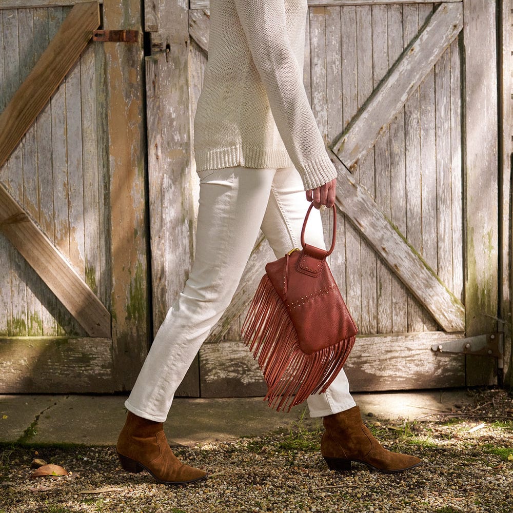 Hobo Hobo Sable Wristlet In Pebbled Leather - Rust - Little Miss Muffin Children & Home