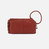 Hobo Sable Wristlet In Pebbled Leather - Rust