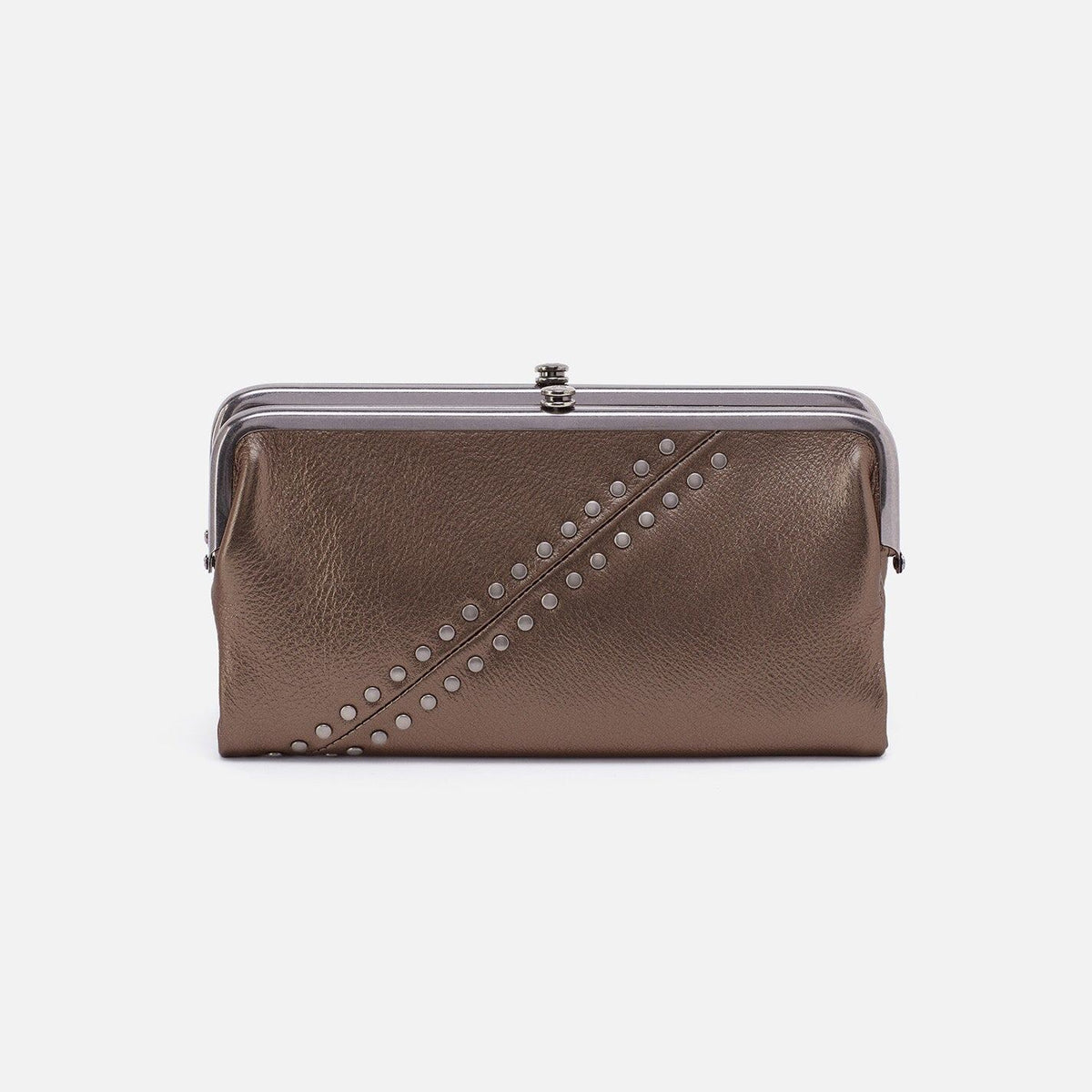 Hobo Hobo Lauren Clutch-Wallet in Metallic Leather with Studs - Little Miss Muffin Children & Home