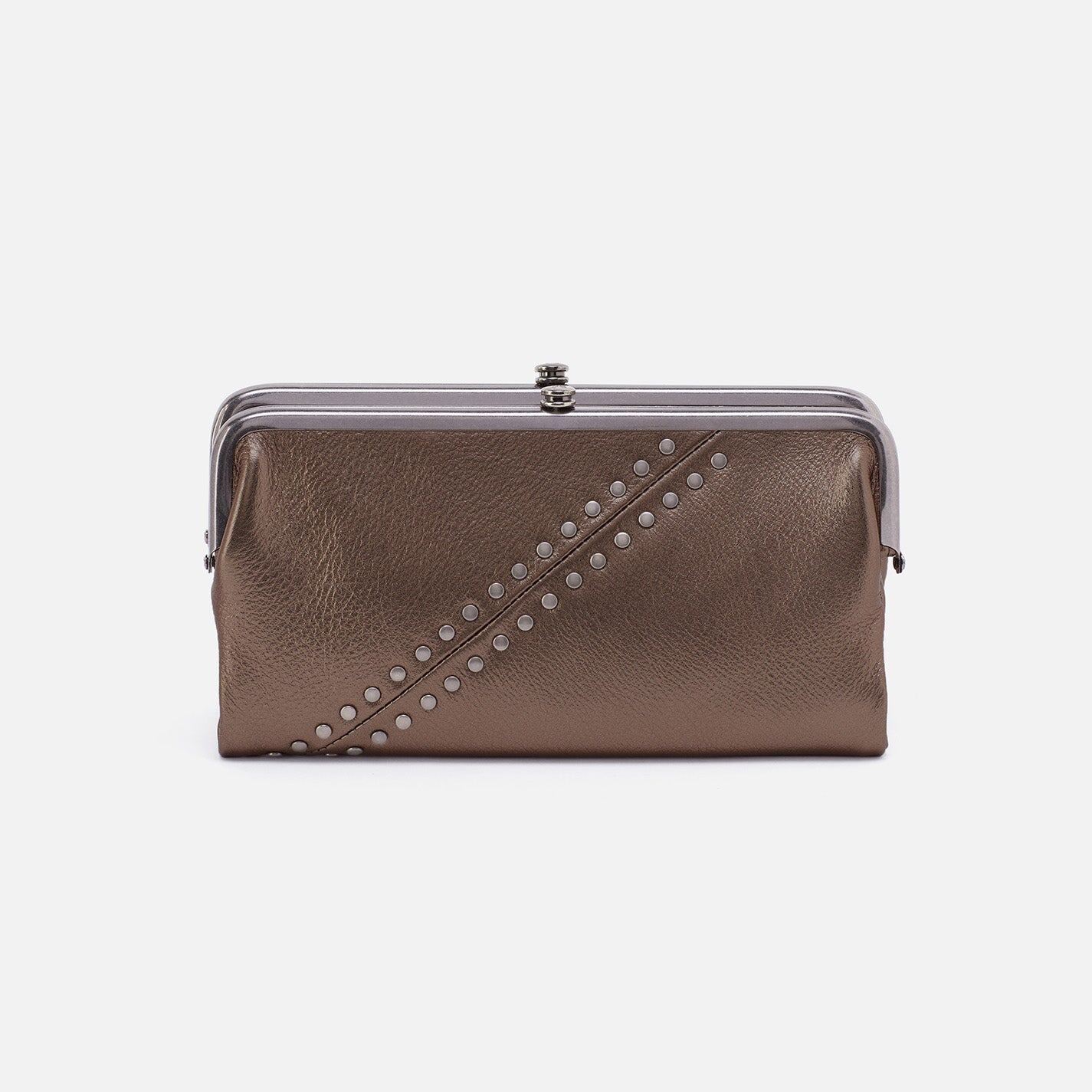 Hobo Hobo Lauren Clutch-Wallet in Metallic Leather with Studs - Little Miss Muffin Children & Home