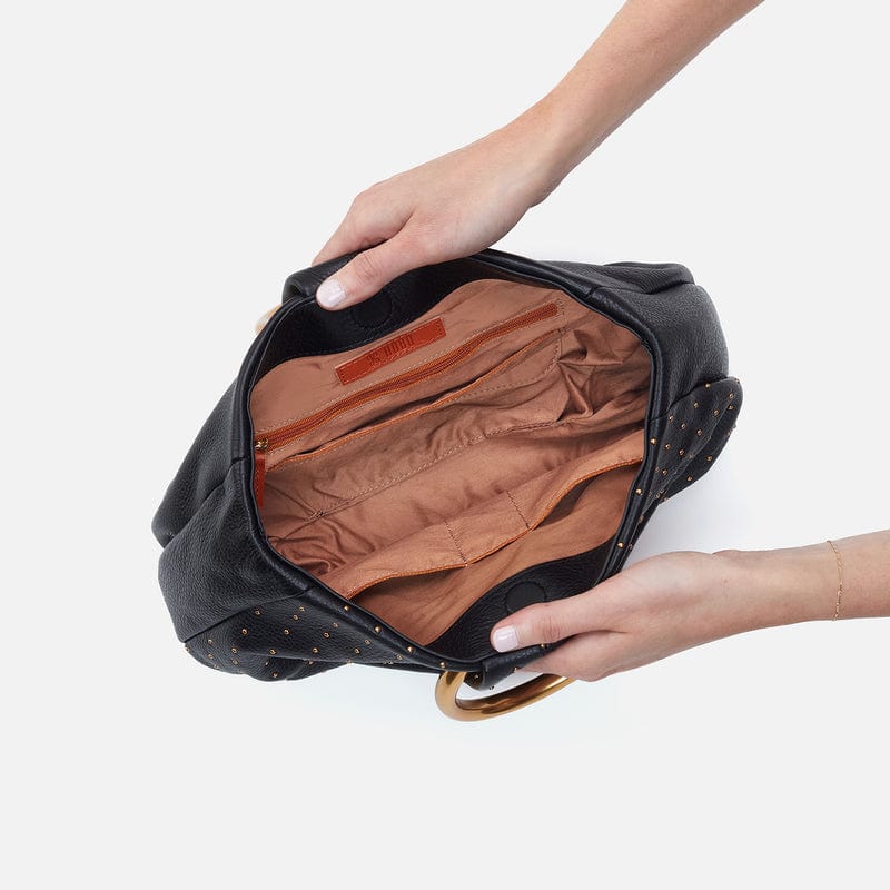Hobo Hobo Sheila Ring Satchel in Pebbled Leather in Black - Little Miss Muffin Children & Home